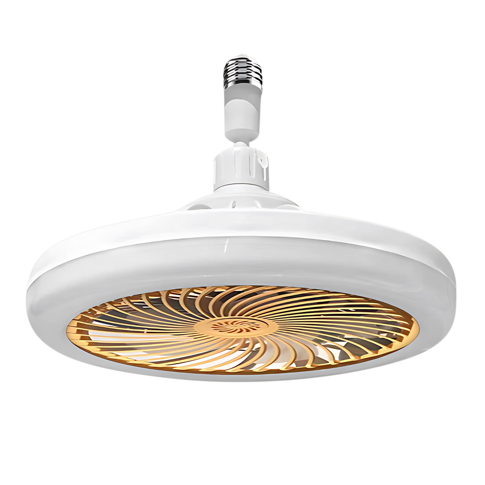 Ceiling Fan with Light & Aromatherapy, 10" Universal Head Socket Fan with 3-Speed Quiet Fan, 3-Color Dimmable LED Hidden Fan for Bedroom, Closet & Kitchen