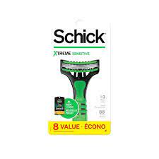 Schick Xtreme3 Sensitive Men s Disposable Razors  8 Ct (Pack of 4)