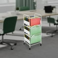 thumbnail image 2 of Fichiouy 2/3-Tier Metal Rolling File Cart File Organizer Cabinet with Wheels for Home Office, 2 of 7