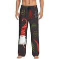 thumbnail image 2 of Picia Cute Christmas Gnomes Mens Soft Woven Cotton Elastic Waistband Sleep Pajama Pant Lounge Sleep Pant With Pockets And Drawstring-Large, 2 of 9