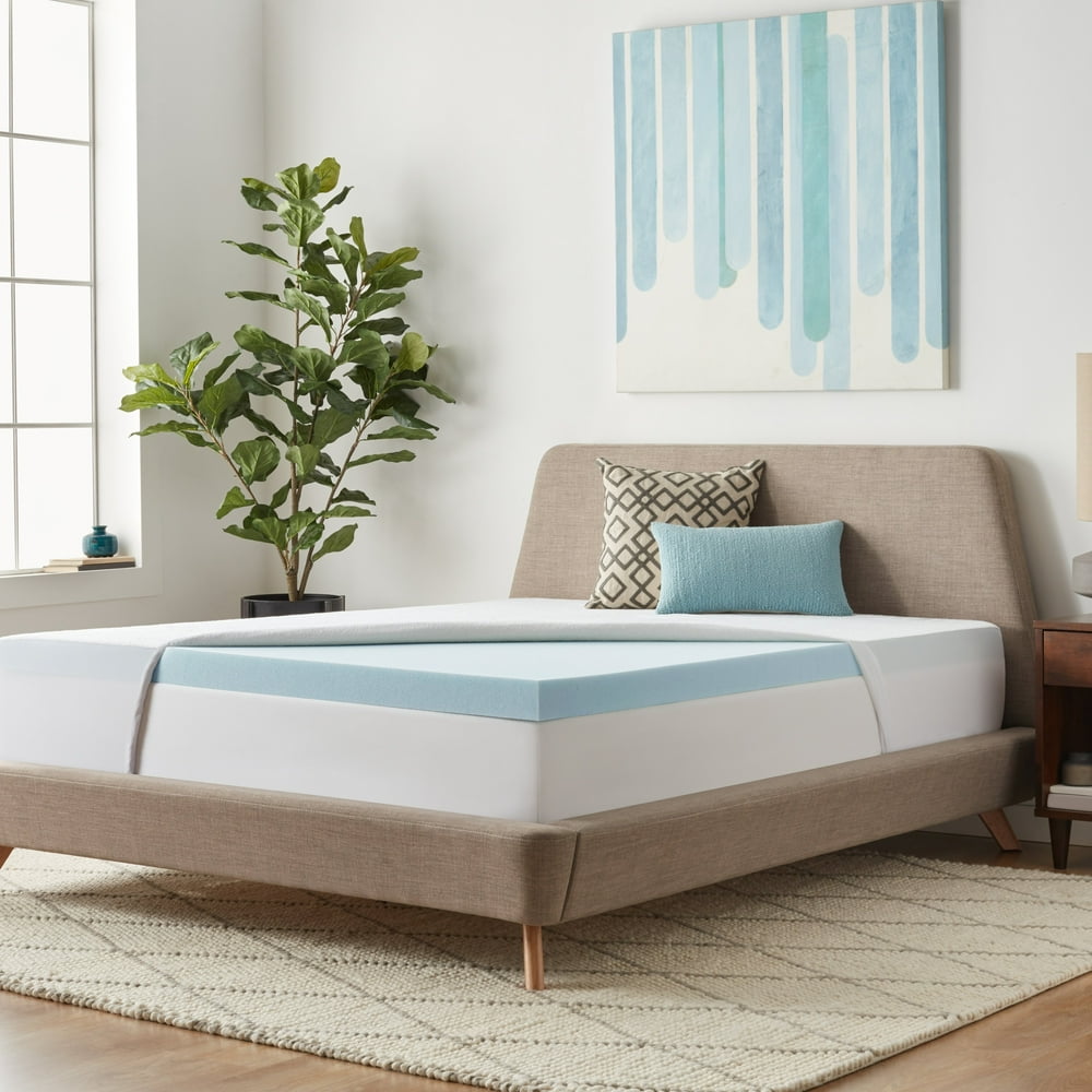 Lucid Comfort Collection 3inch Gel Memory Foam Mattress Topper with