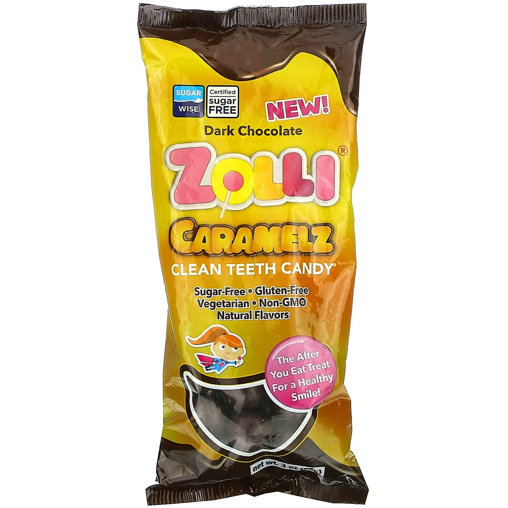 Zollipops Zolli Caramelz, Dark Chocolate, 3 oz (85 g)