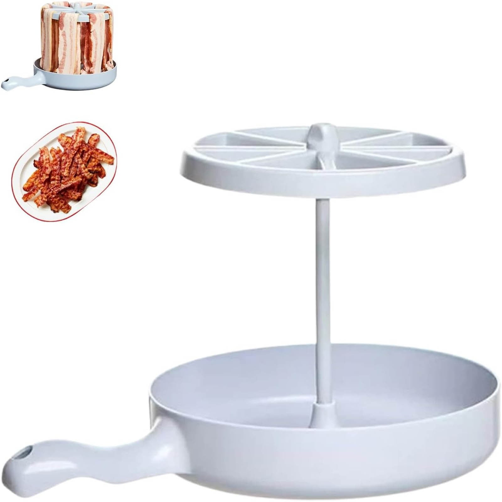 Poêle à Micro-ondes Avec Couvercle – Pour Bacon, Fromage Grillé Et Légumes, Antiadhésive Et Lavable Au Lave-vaisselle