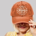 thumbnail image 5 of Christian Hats for Men Women Jesus Baseball Caps Faith Religious Gifts for Pastor Thanksgiving Christmas （Orange）, 5 of 6
