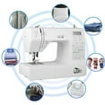 thumbnail image 2 of Sewing Machine, 200 Built-in Stitches and 8 Buttonhole Patterns, Portable Sewing and Embroidery Machine for Sewing, Hem, Buttonhole, Reverse Sewing, Equipped with Lighting, 2 of 8