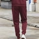 thumbnail image 5 of Pantalones largos de moda para hombre, de color liso, cómodos, informales, con cordón para fitness., 5 of 5