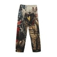 thumbnail image 3 of Lsque Bald Eagle Soldier Print Men's Pajama Pants, Lounge Pant - Comfortable Home Wear,Elastic Waistband, Stylish Design-XX-Large, 3 of 9