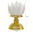 thumbnail image 4 of Lámpara de ambiente de vela LED con forma de loto oscilante para decoración del hogar (beige) Likrtyny Para estrenar, 4 of 4