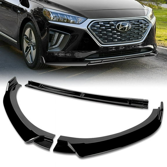 Stay Tuned Performance Front Bumper Splitter Spoiler Lip For 2017-2022 Hyundai IONIQ STP Painted Black