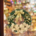 thumbnail image 3 of 16 Inch Christmas Wreath with Balls Bow Ornaments Christmas Wreath Flower Wreath Aureate, 3 of 7