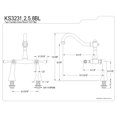 thumbnail image 2 of Kingston Brass KS3231BL Restoration Two-Handle 2-Hole Deck-Mount Clawfoot Tub Faucet in Polished Chrome, 2 of 5