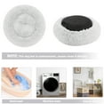 thumbnail image 4 of Soft Plush Dog Bed, Dog Cat Luxury Faux Fur Donut Cushion, Warm Cozy Joint Anxiety Relief Sleeper 100 cm(Grey), 4 of 7