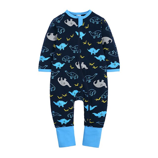 Combinaison Bébé Sans Pieds avec Fermeture Éclair Simple Barboteuse Manches Longues pour Bébé