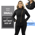 thumbnail image 4 of All in Beauty Black Stylist Jacket Long Sleeve. Top Scrubs for Women, Stretchy Fabric Aestheticians Uniform for Spa.(S), 4 of 5