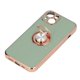 thumbnail image 5 of Funda para teléfono móvil para iPhone 13 con soporte de anillo chapado en brillo de oro rosa, funda protectora para teléfono de TPU flexible ultrafina, 5 of 8
