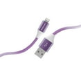 thumbnail image 1 of Merkury Innovations High Speed Charge + Sync USB-A to USB-C 6 FT.Fabric Cable Purple, 1 of 5