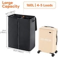 thumbnail image 6 of Lifewit 160L Double Laundry Hamper with Lid and Removable Laundry Bags, Divided Laundry Basket with Handles, Large Separated Clothes Basket for Bedroom, Bathroom, College Dorm, Laundry Sorting, Black, 6 of 7
