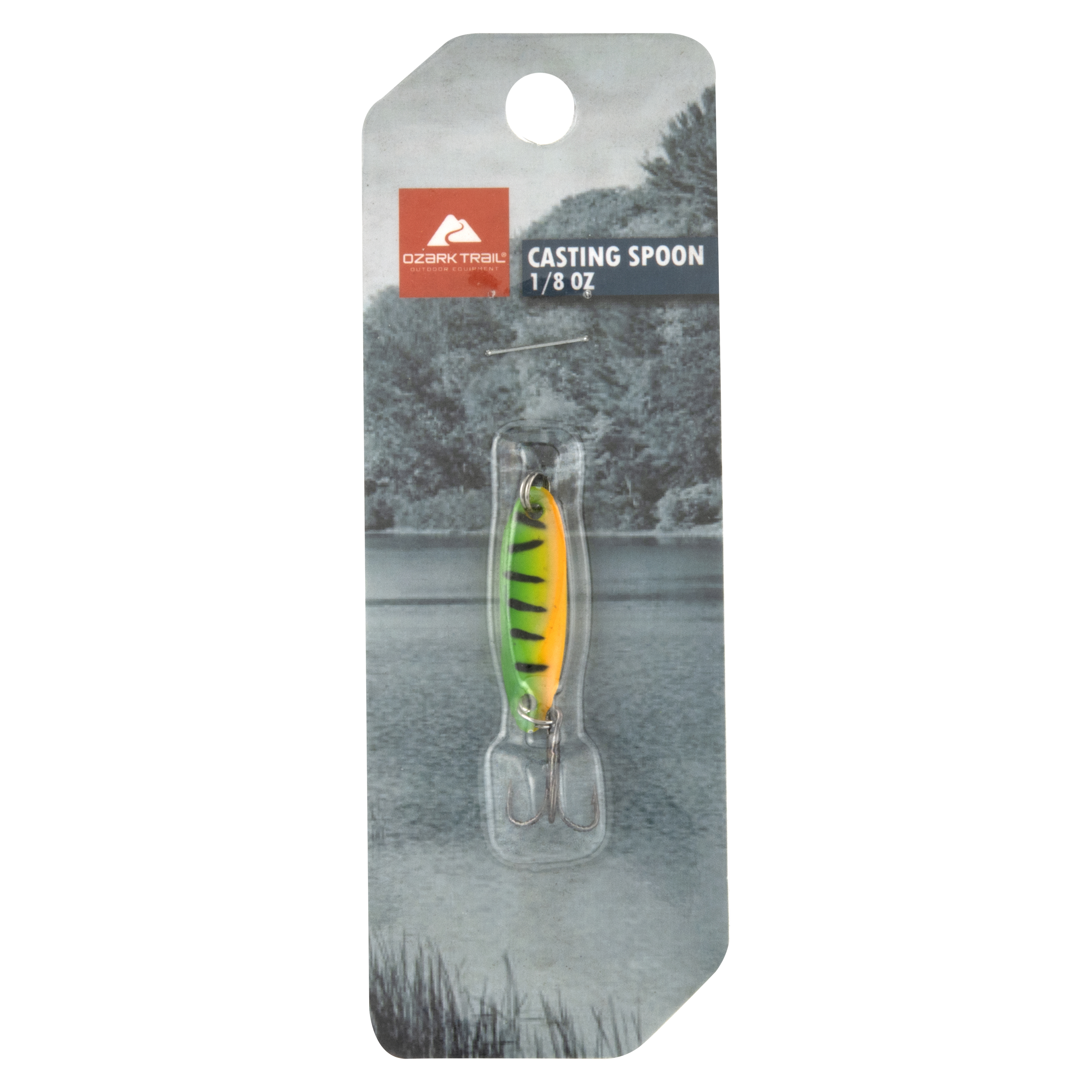 (3 pack) Ozark Trail 1/8 oz. Cast Spoon Fishing Lure, Fire Tiger