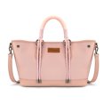 thumbnail image 3 of Wrangler Tote Bags for Women Medium Satchel Purse with Designer Braided Rope Top Handle, Pink, 3 of 6