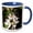 Blue/White, variant on 3drose, Honey Bee on Apple Blossoms in Idaho - Us13 Dfr0565 - David R. Frazier, 11oz Two-tone Red Mug