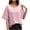 Rose, variante sur Amzcrzy Hauts de Fête pour Femmes Scintillants à Paillettes Manches Courtes Col Rond Hauts de Fête Mode Boîte de Nuit à Volants Coupe Ample Chemises de Fête
