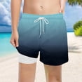 thumbnail image 3 of LRen Swimming Trunks for Boys,Boys Toddler Swim Trunks with Compression Liner, Quick Dry Kids Board Swim Shorts, UPF 50+ Bathing Suit for Beach Vacation,Blue, 3 of 5