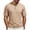 Khaki, variant on Mens Plus Size Summer Tops Henry Short Sleeve T-Shirt Casual Button Lightweight Pullover Shirt Soft Stretch Tees Tops