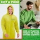 thumbnail image 5 of Pijama de una pieza The Grinch para hombre con capucha polar verde, 5 of 6