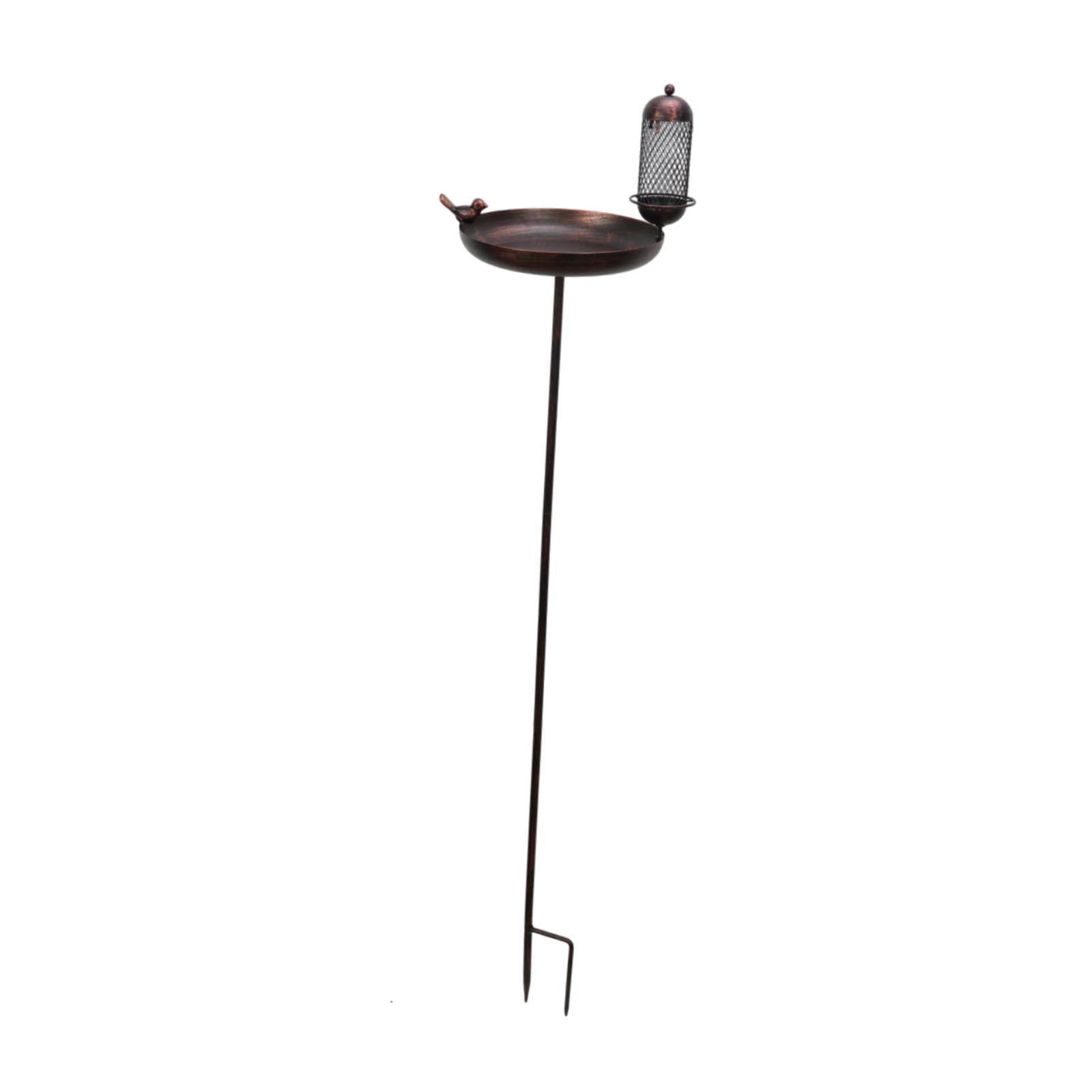 simhoa Bird Bath Birdfeeder Metal Ornament Spa with Pile Decoration Water Bowl Bird Bath Bird Feeders for Lawn Outdoors in The Back Terrace