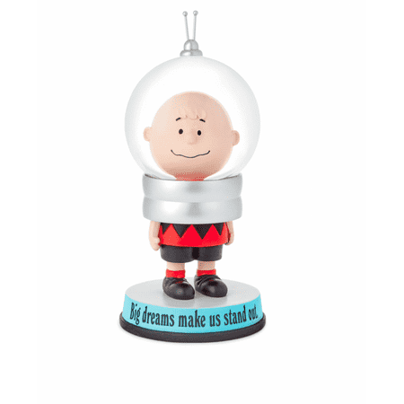Hallmark Peanuts Charlie Brown Big Dreams Make Us Stand Out Snow Globe New Tag