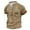 Khaki, variant on Nfurl Mens Vintage T-Shirts Western Cowboy Pullover Shirt Plus Size Short Sleeve Blouse Tops Casual Patchwork Plain Tees Summer Lace Up T Shirt