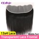 thumbnail image 1 of Cabello liso Cierre frontal de encaje transparente Solo cabello humano brasileño natural Parte media 4x4 Cierre de encaje 13x4 Frontal de encaje Tan Jianjun unisex, 1 of 2