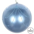 thumbnail image 4 of Vickerman 6" Periwinkle Candy Finish Curtain Ornament with Glitter Accents, 3 per Bag, 4 of 4