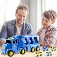 thumbnail image 4 of Toddler Car Toys for 3 4 5 Years Old Construction Transport Truck with 4 Pack Small Pull Back Construction Vehicles Friction Power Cars Christmas Birthday Gifts for Kids Boys Girls, 4 of 6