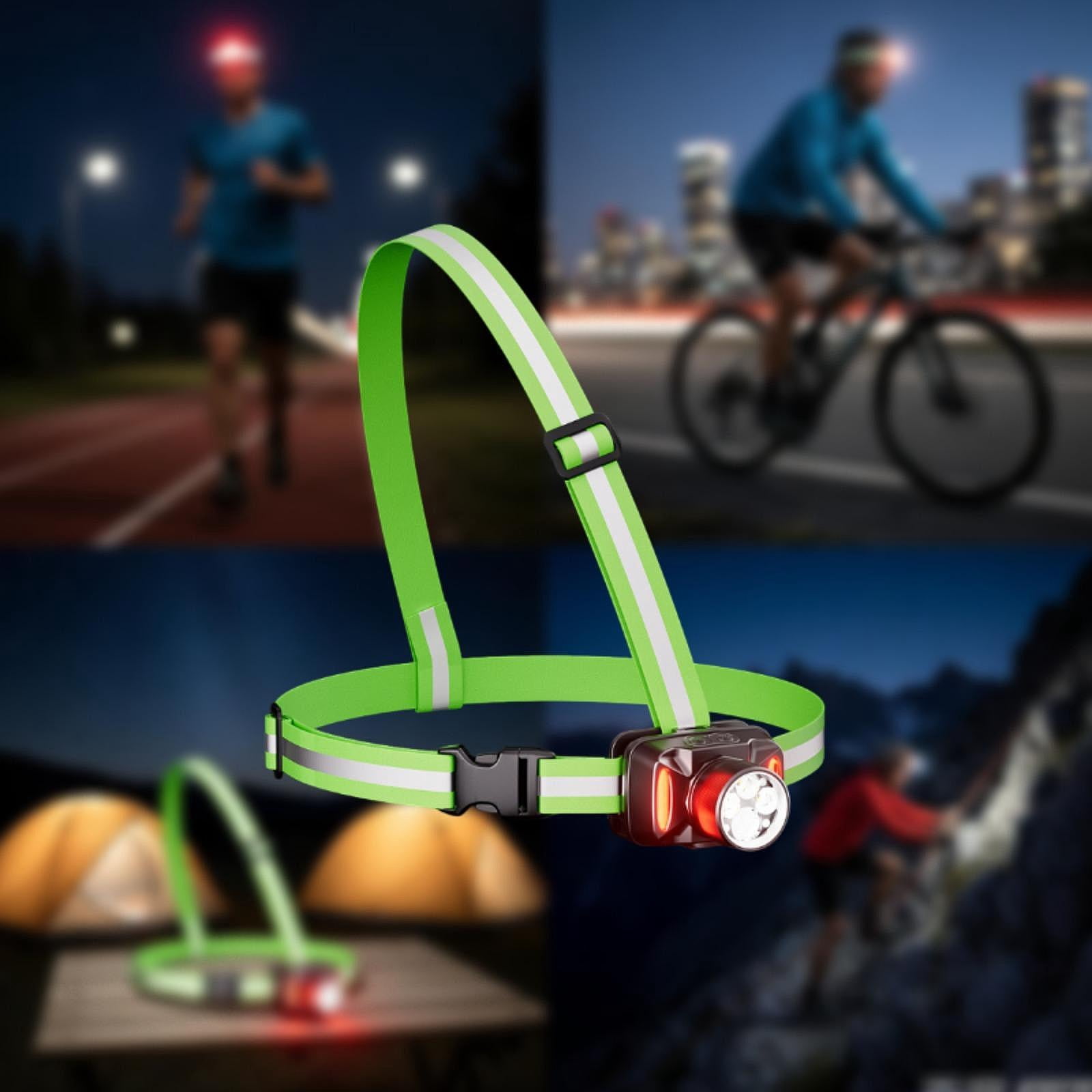 harayaa Night Light, Outdoor Chest Light, Running Vest, Reflector, Rechargeable Tiltable Single Strap