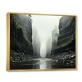 thumbnail image 2 of Designart "Veiled in Fog Canyon Mystery II" Landscapes Floater Framed Canvas Print, 2 of 7