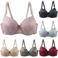 thumbnail image 2 of Women's Push Up Lace Bra Underwire Lifting Full Coverage Bras Support Sexy Everyday Bra Plus Size for Large Bust with Adjustable Strap, 2 of 3