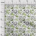 thumbnail image 2 of oneOone Cotton Cambric Green Fabric Valentine Heart Diy Clothing Quilting Fabric Print Fabric By Yard 56 Inch Wide, 2 of 4