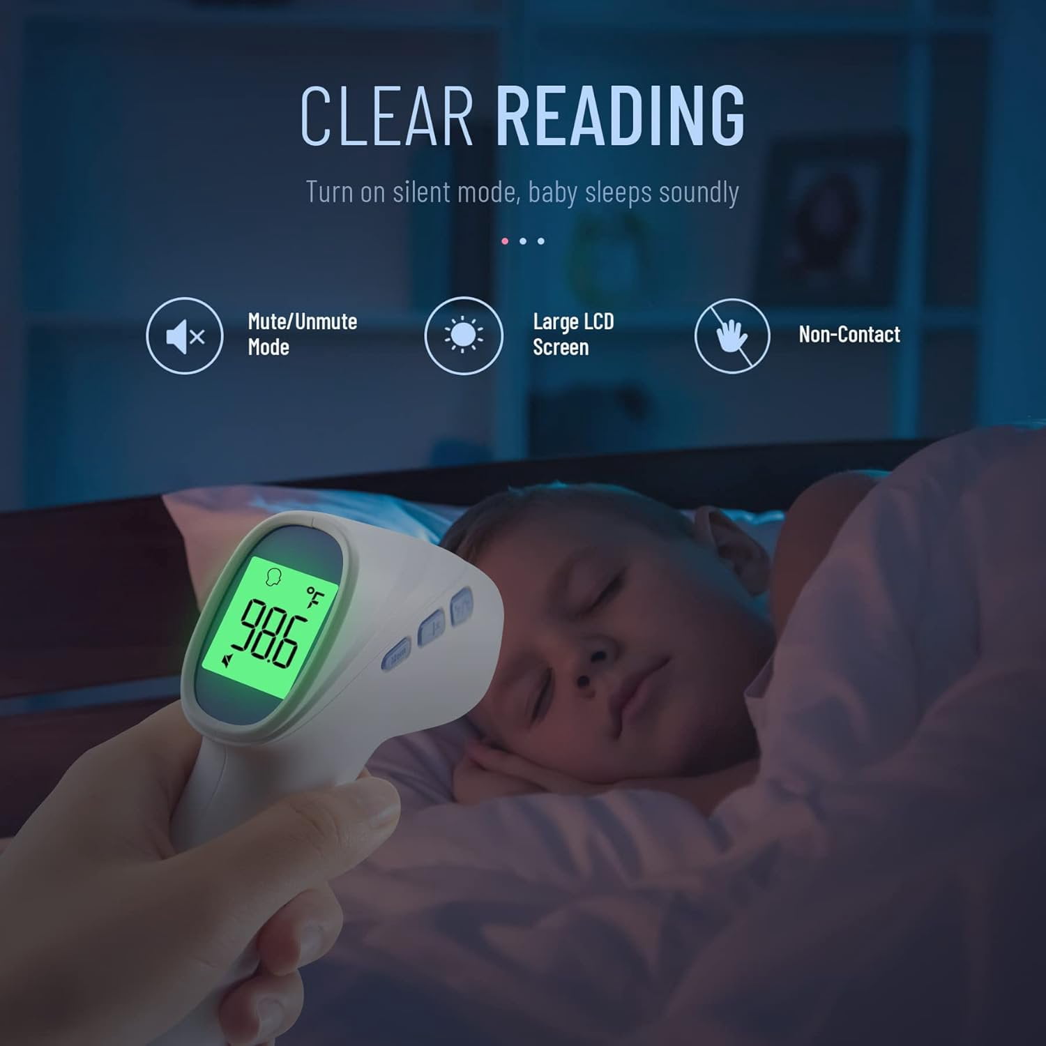 Touchless Thermometer for Adults, Digital Infrared Thermometer Gun with Fever Alarm, Forehead and Object 2 in 1 Mode, Fast Accurate Results (Black)