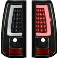 thumbnail image 4 of HOUGEET Tail Lights Assembly Set Compatible ith 2003-2006 Chevy Silverado 1500 2500 Rear Brake Lamp Pair Left+Right W/LED Black GM2800161 GM2801161, 4 of 9