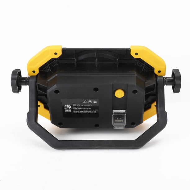 Hyper Tough 5000-Lumen Rechargeable LED Work Light, Yellow/Black