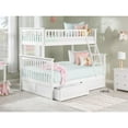 thumbnail image 1 of Atlantic Furniture Lit Superposé Columbia avec 2 Tiroirs de Lit à Panneaux Surélevés, Simple/double, Blanc, 1 of 5