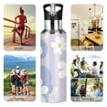 thumbnail image 4 of ALAZA Daisy Flowers Water Bottle Insulated Flask Stainless Steel Straw Lid 20 oz, 4 of 6