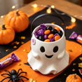 thumbnail image 5 of Cute Ghost Resin Candy Bucket with Handle Portable Snack Storage Container for Halloween Party Table Favor and Decor Virelaxpo, 5 of 8