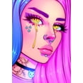 thumbnail image 3 of Cyberpunk Cool Electronic Anime Girl Posters Neon Canvas Painting and Prints Wall Art Cartoon Picture for Room Wall Home Decorat, 3 of 5