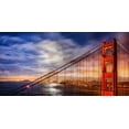thumbnail image 2 of Gavrilis, John 18x11 Black Ornate Wood Framed with Double Matting Museum Art Print Titled - N. Tower Panorama - GG Bridge, 2 of 4