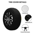 thumbnail image 2 of Sikiie Funny Countryside Donkey PVC Leather Spare Tire Wheel Cover Spare Tire Cover, for Car Truck SUV Camper Trailer Universal Fit(14-17in)-16 inch, 2 of 6