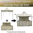 thumbnail image 2 of TentandTable Speedy Pop-up Carnival Tent Sidewall Kit Only, Green and White Striped, 10 ft x 10 ft, 2 of 4