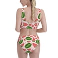 thumbnail image 3 of Fotbe Watermelon Women's High Waisted Bikini Tankini Sets Two Piece Bathing Suits High Cut Scoop Neck Swimsuit-XX-Large, 3 of 8