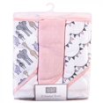thumbnail image 2 of Hudson Baby Infant Girl Cotton Rich Hooded Towels, Pink Safari, One Size, 2 of 2